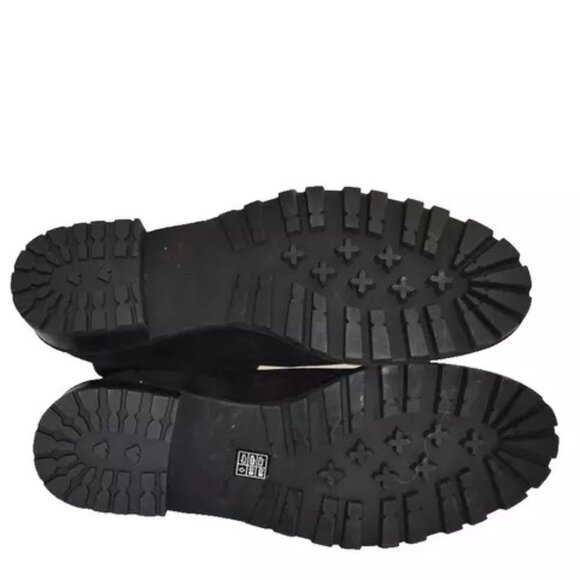 -$650 STUART WEITZMAN Laine suede Chelsea boots BLACK CHUNKY 8 38.5 (PB23) - Picture 6 of 7